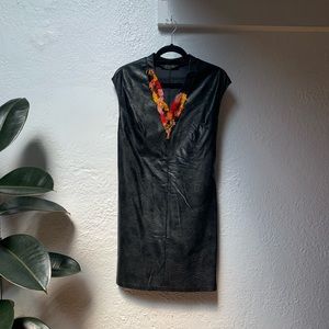 Kristina Ti Faux Leather Dress